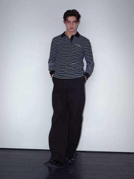 01 M.C Stripe PK Shirt / Black