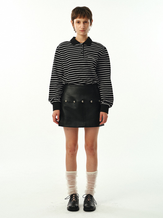 01 M.C Stripe PK Shirt / Black