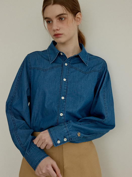 Basic denim shirts_Blue