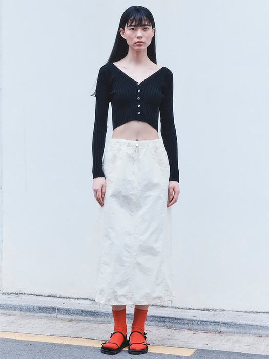 Casual Banding Long Skirt  Ivory (KE4327M050)
