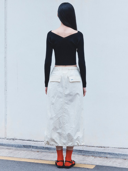 Casual Banding Long Skirt  Ivory (KE4327M050)
