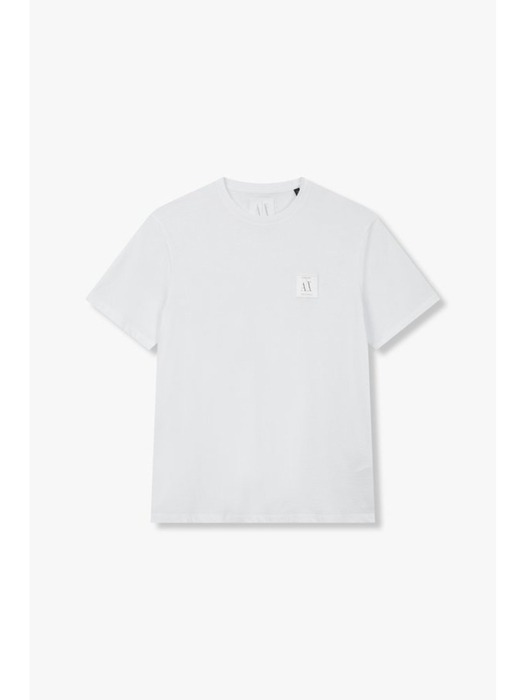 AX 남성 스퀘어 로고 패치 티셔츠(A414130035)화이트