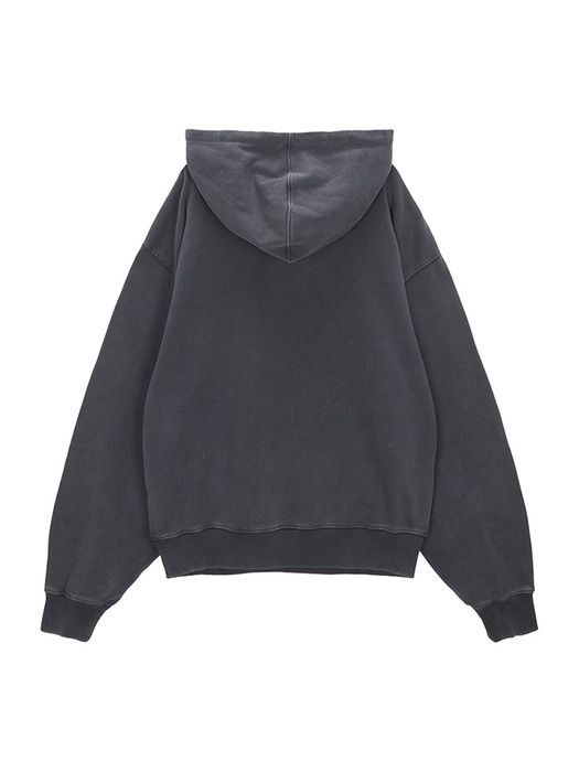 PIGMENT DYING LOGO HOODY IN CHARCOAL