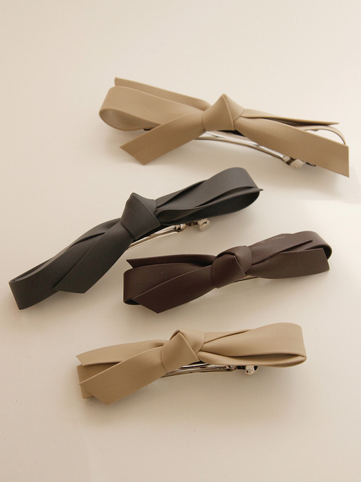 Soft Leather Ribbon Auto Hair Pin H01175