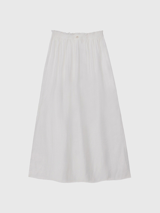 See-through Wrinkle Slit Skirt