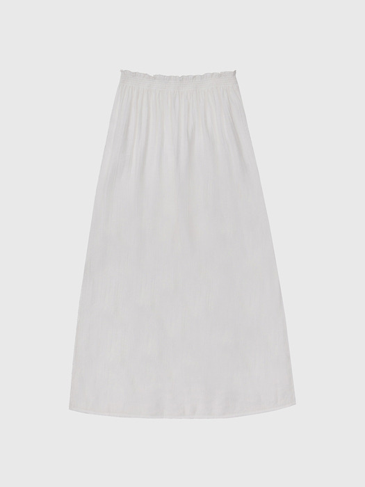 See-through Wrinkle Slit Layered Skirt