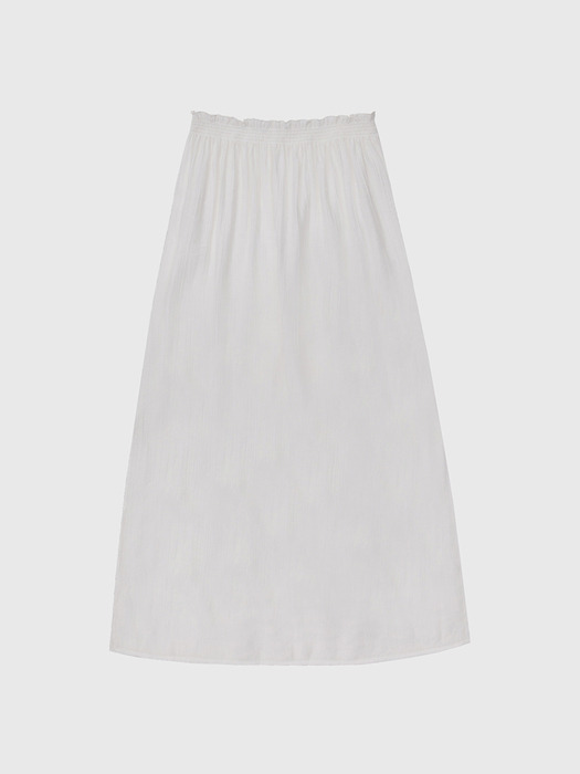 See-through Wrinkle Slit Skirt