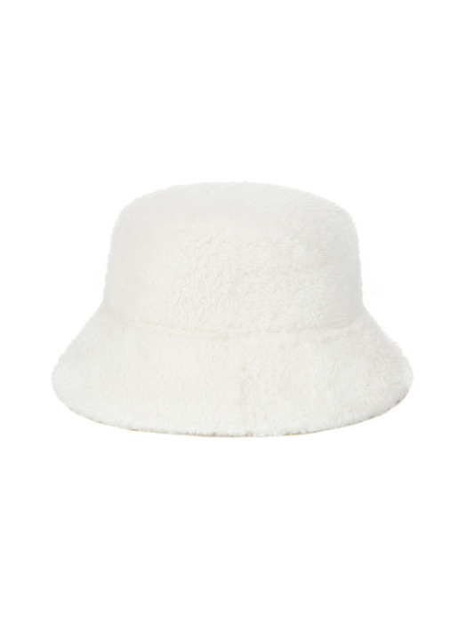 FAUX FUR BUCKET HAT WITH LEMONPLET LOGO (LAC026KRACC)