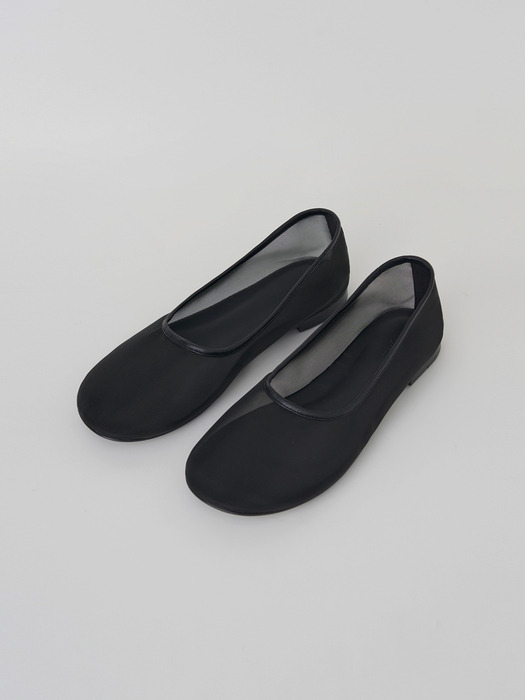 mesh flat shoes (black)