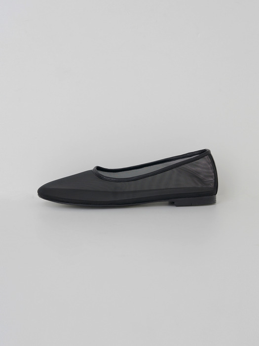 mesh flat shoes (black)