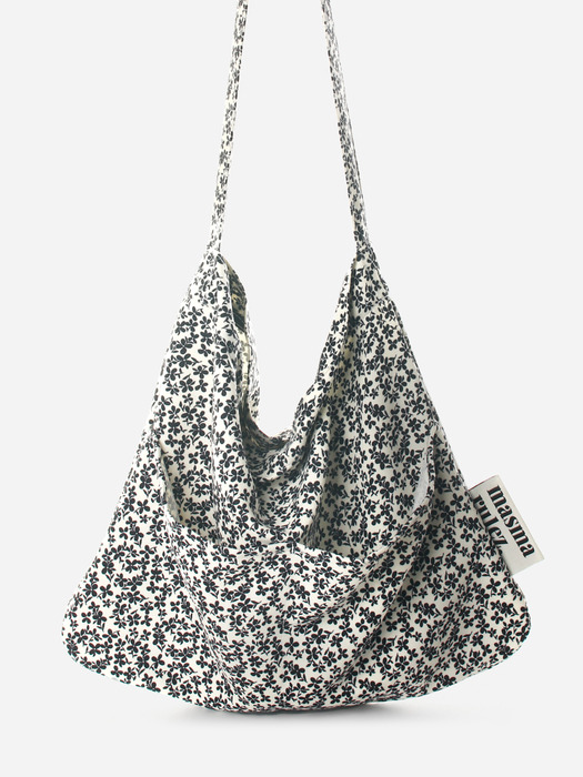 Rabbit eco bag_black flower