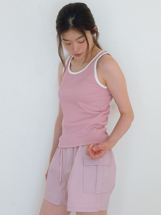 Coloration Sleeveless Top - Pink