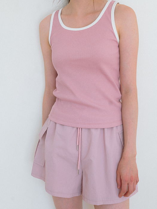 Coloration Sleeveless Top - Pink