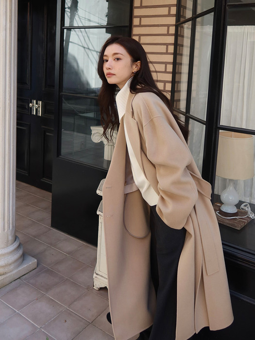 [Premium] Cashmere-blend Handmade Double Long Coat_2color