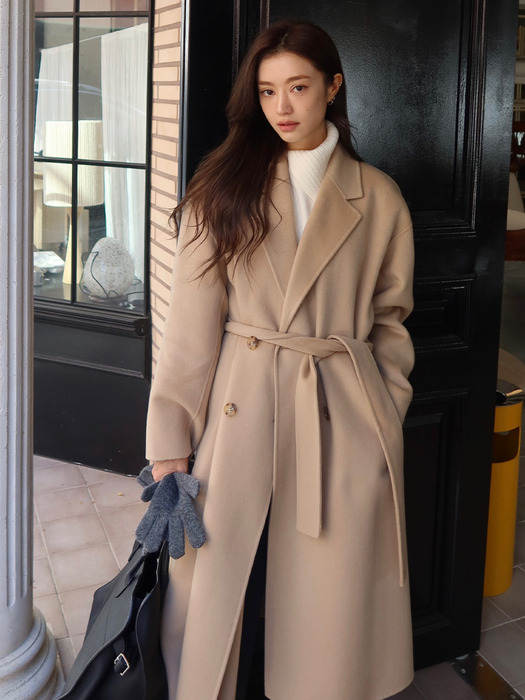 [Premium] Cashmere-blend Handmade Double Long Coat_2color