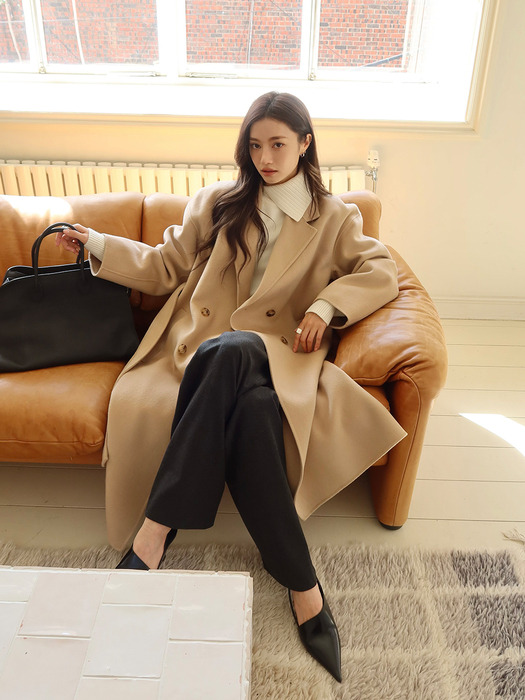 [Premium] Cashmere-blend Handmade Double Long Coat_2color