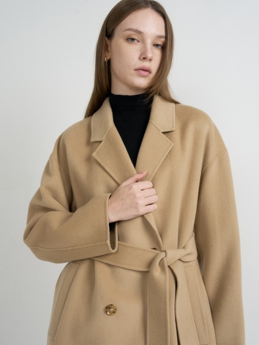 Cashmere-blend Handmade Double Long Coat_2color