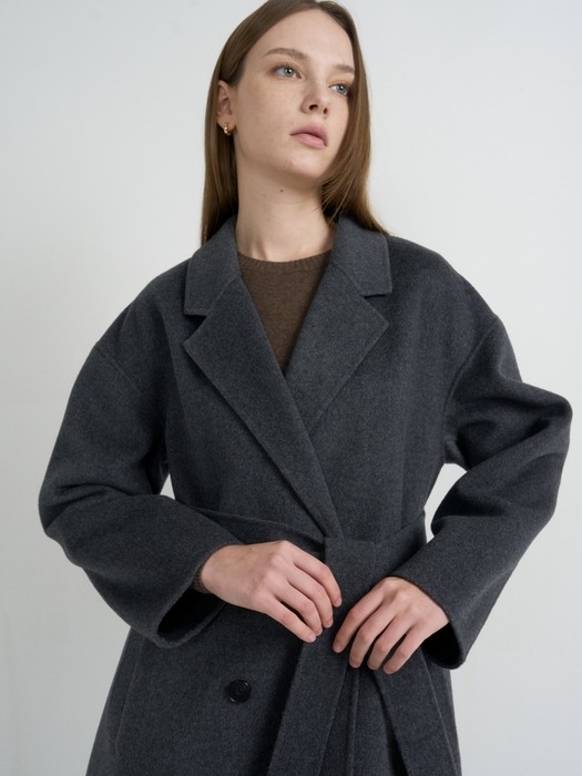 Cashmere-blend Handmade Double Long Coat_2color