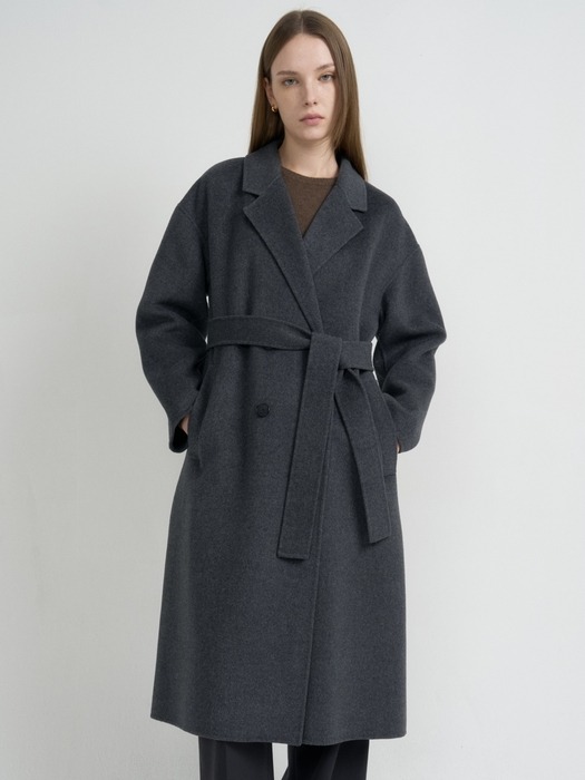 Cashmere-blend Handmade Double Long Coat_2color