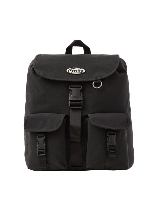 DOUBLE POCKET BACKPACK-BLACK