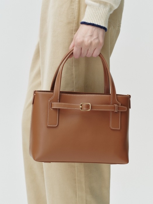 belted bag (tote) - camel