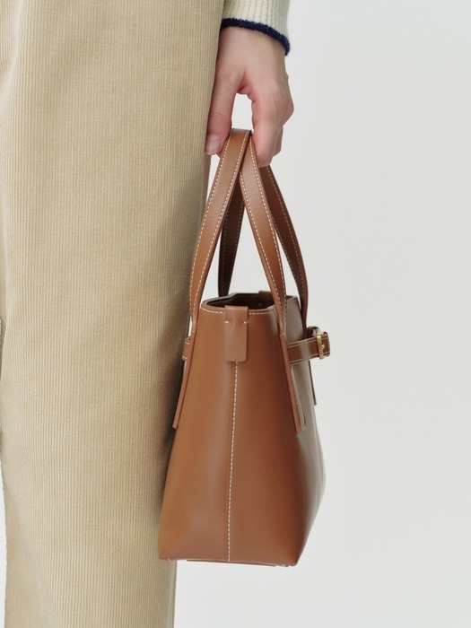 belted bag (tote) - camel