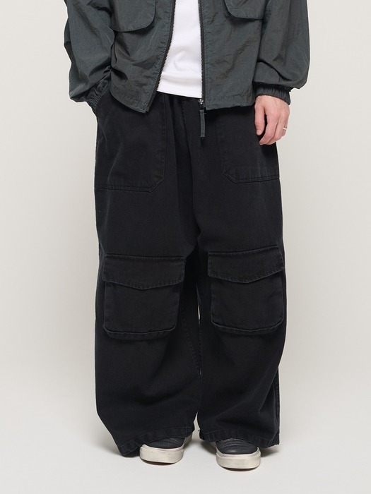 CB PIGMENT POCKET WORK PANTS (BLACK)