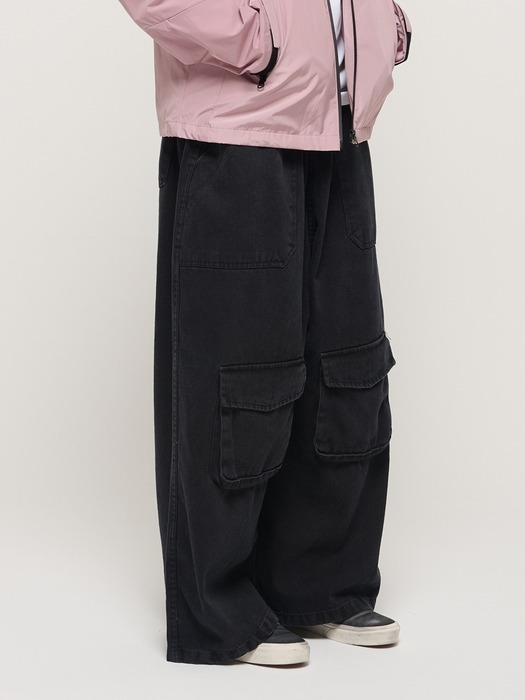 CB PIGMENT POCKET WORK PANTS (BLACK)