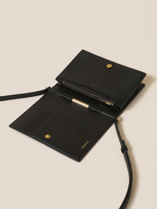 折りたたみ財布 COURONNE Mael Passport Wallet Black RCWGX24643BKX 쿠론]Mael Passport Wallet (Black)_RCWGX24643BKX