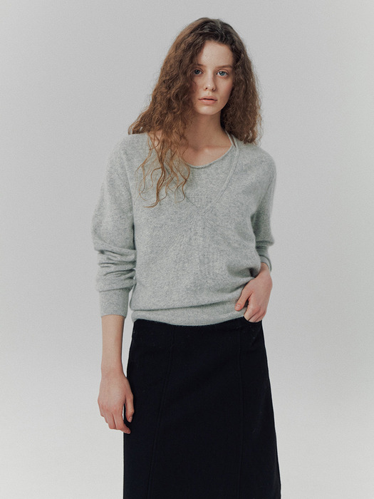 Ari Layered Knit in Cloud