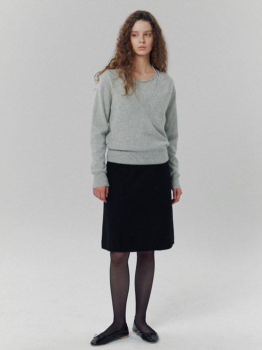 Ari Layered Knit in Cloud