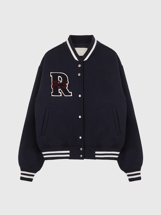 Wool Patch Varsity Quilting Jacket_Jumper