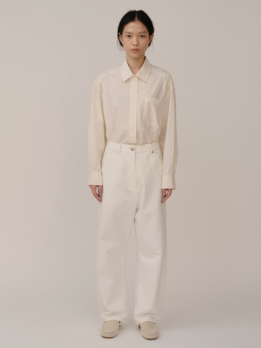 Giny Cotton Pants Off-White