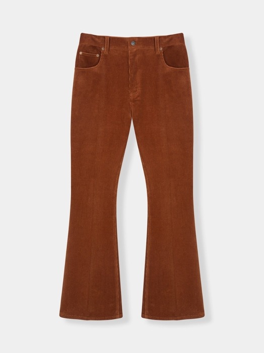 Carpenter Corduroy Flare Pants_Cinnamon Brown