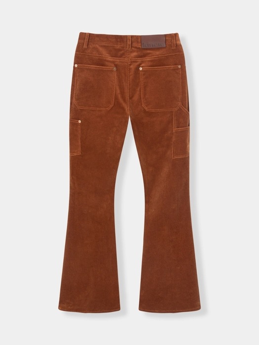 Carpenter Corduroy Flare Pants_Cinnamon Brown