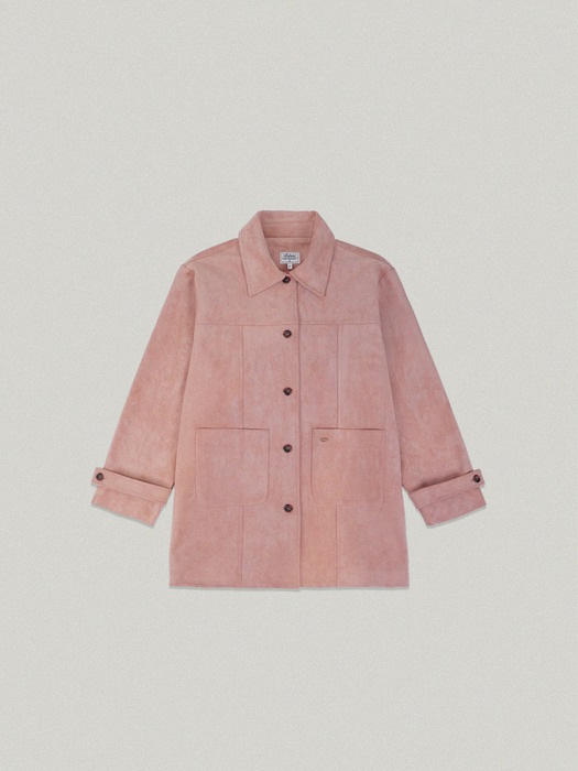 MELLOW SUEDE HALF JACKET [PINK]