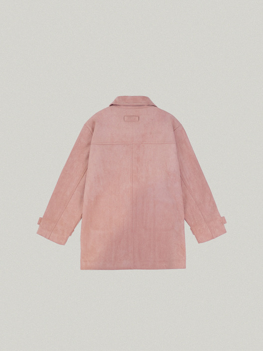 [단독]]MELLOW SUEDE HALF JACKET [PINK]