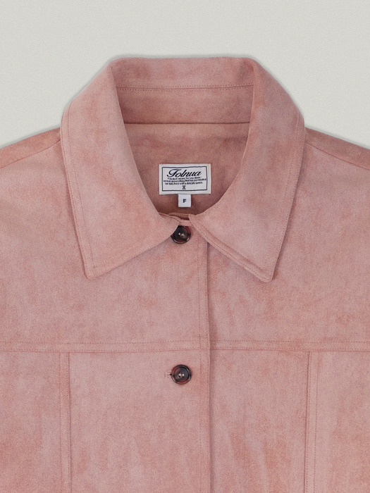 MELLOW SUEDE HALF JACKET [PINK]