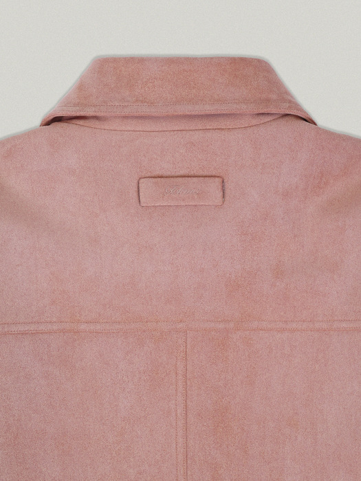 [단독]]MELLOW SUEDE HALF JACKET [PINK]