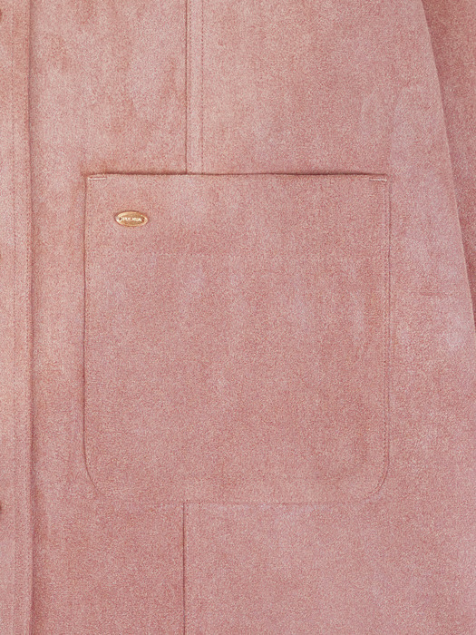 MELLOW SUEDE HALF JACKET [PINK]