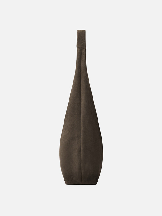 Leaf hobo suede bag (Dark brown)