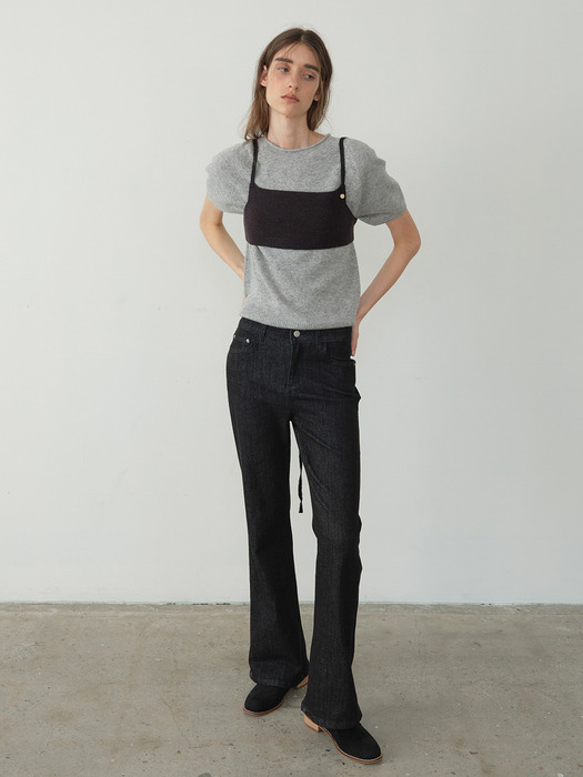 컴포터블 부츠컷 생지 데님 DARK DENIM