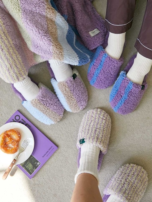 플리스 와이드 실내화 4 color