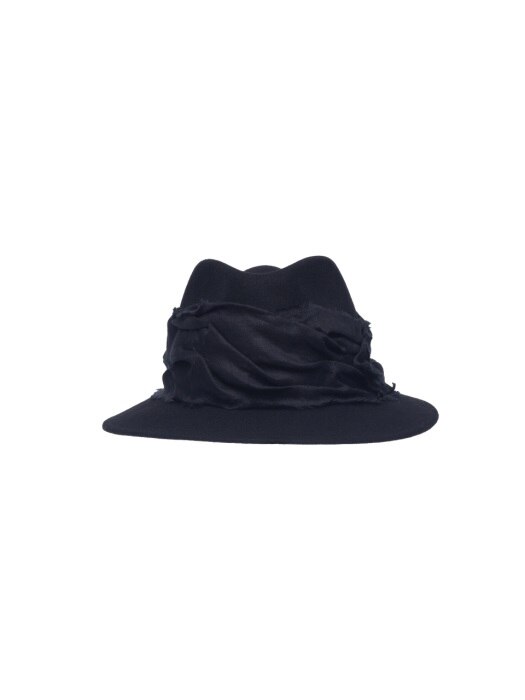 Draping felt bucket hat