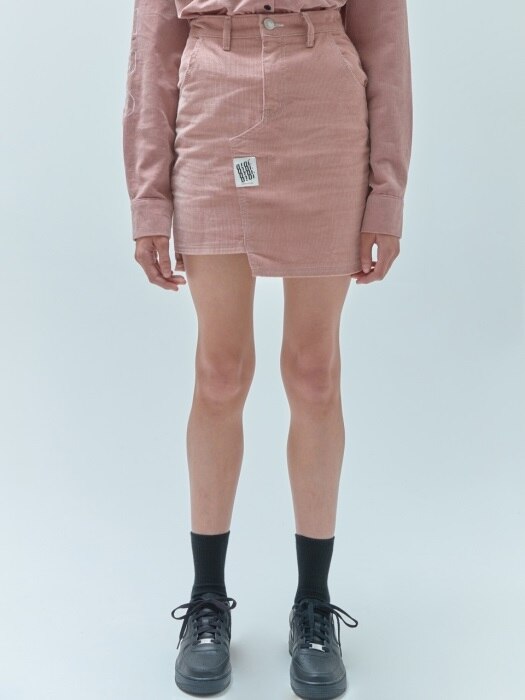 TAG POINT SKIRTS_corduroy pink