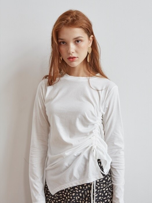 STRING DETAIL LONG SLEEVES TOP(3COLOR)