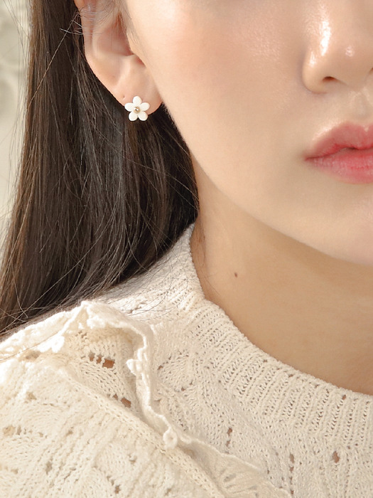 White Blossom Pearl ```drop``` Earrings