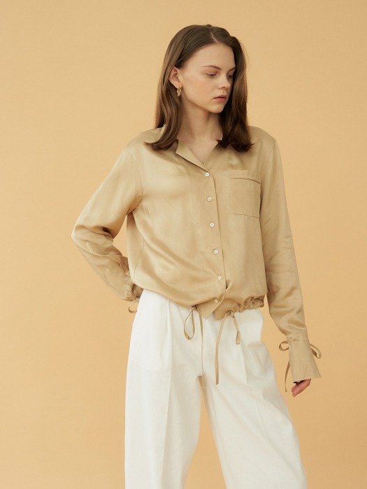 string blouse (beige)