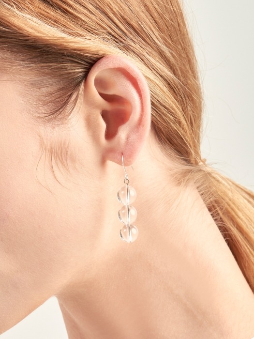 triple stone drop earring