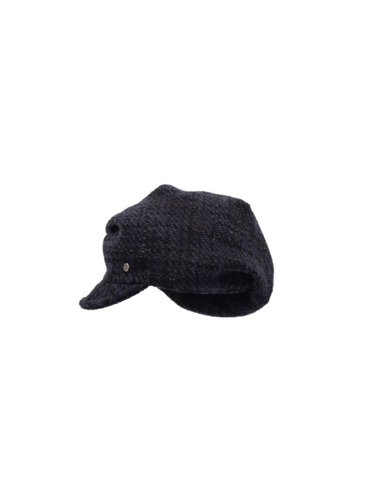 Drapery beanie cap -Tweed